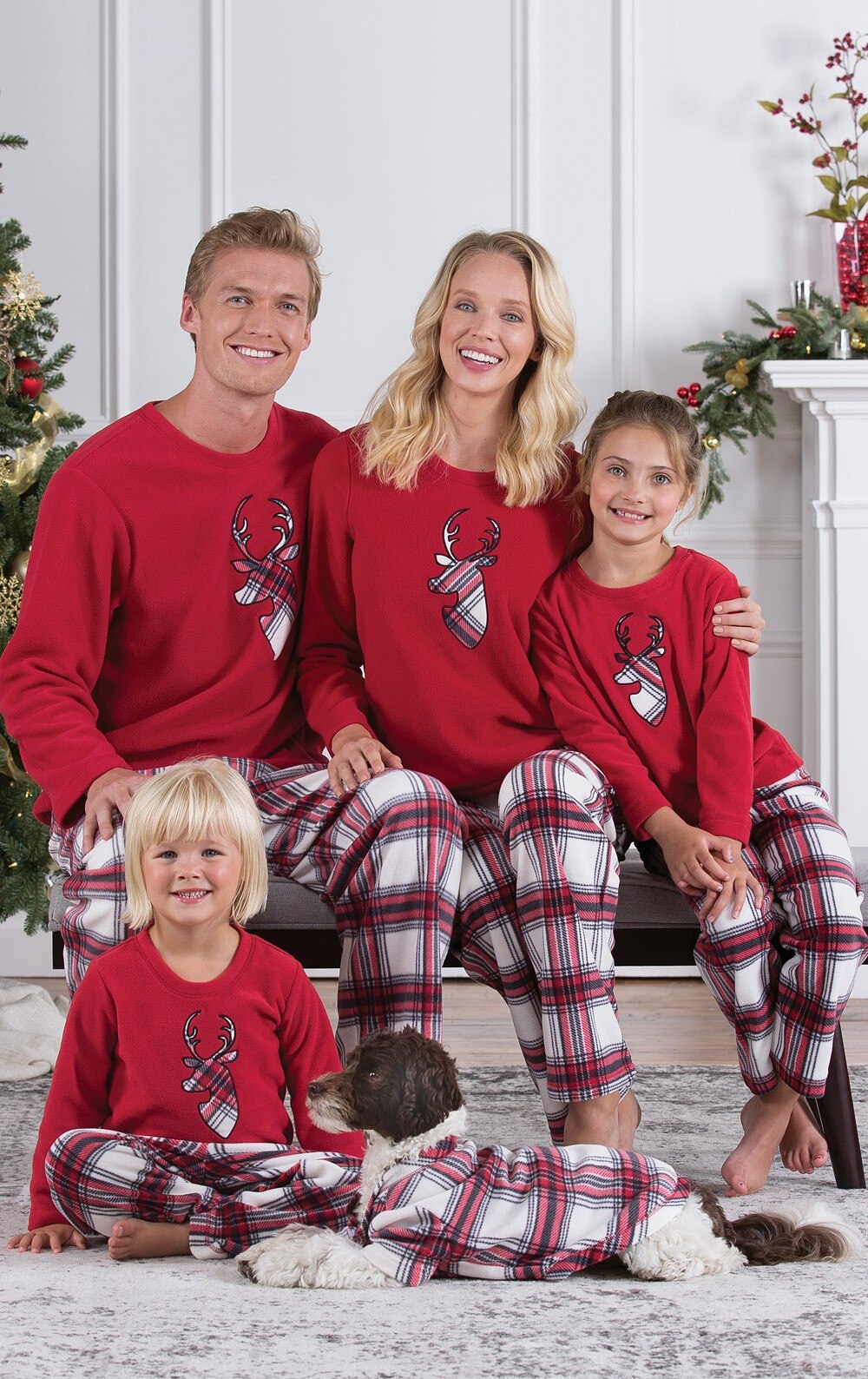Autumn Parent-child 2 Pieces Set Casual Christmas Pajamas Family Clothes