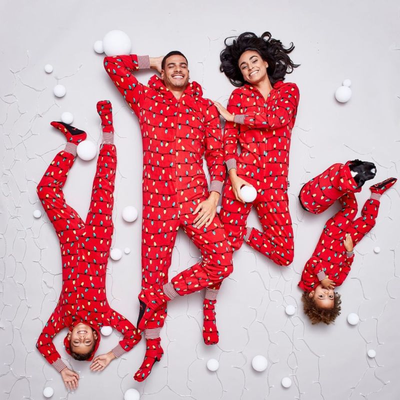 Winter Cotton Sleepwear Santa Claus Family Christmas Pajamas