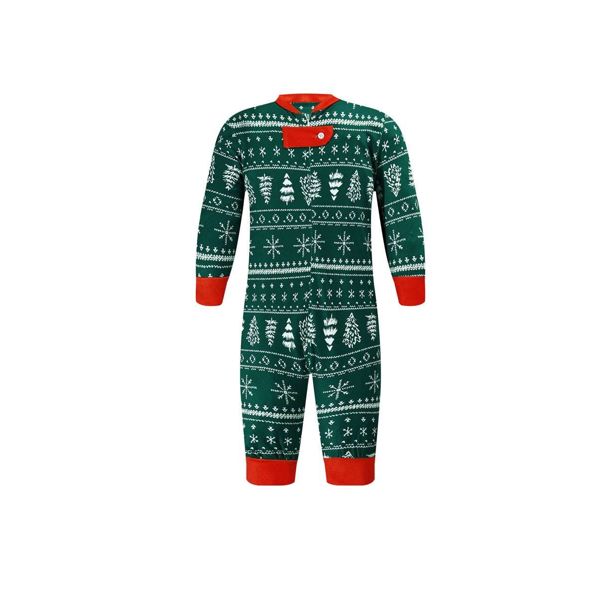 Christmas Mom Daughter Dad Son Matching Outfit Santa Tree Print Pajamas Set