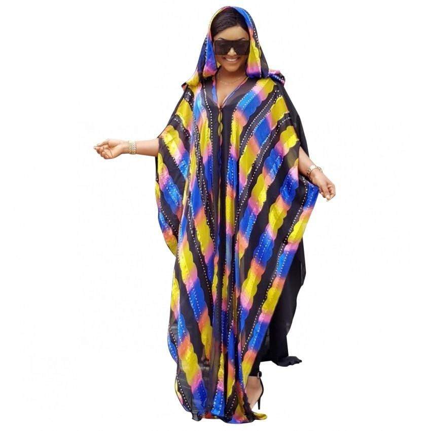 African Dresses For Women With Hood Plus Size Maxi Long Dress Gowns