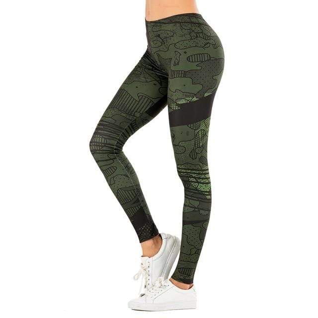 Brand Sexy Women Legging leaf Printing Fitness leggins Fashion Slim legins High Waist Leggings Woman Pants
