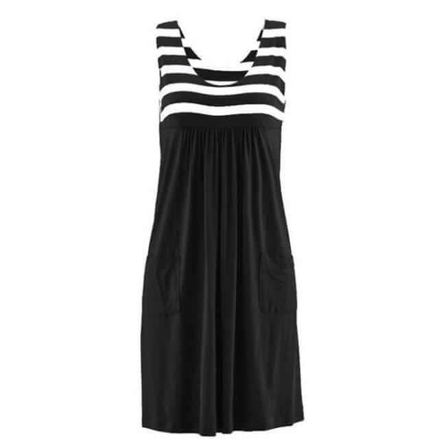 Fashion Striped Dress Large Size Summer Dress