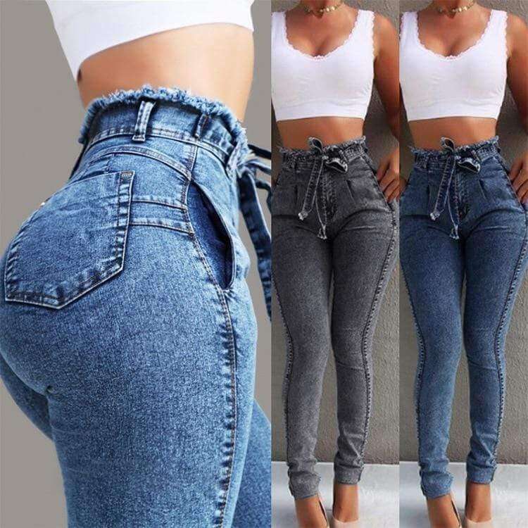 High Waist Jeans For Women Slim Stretch Denim
