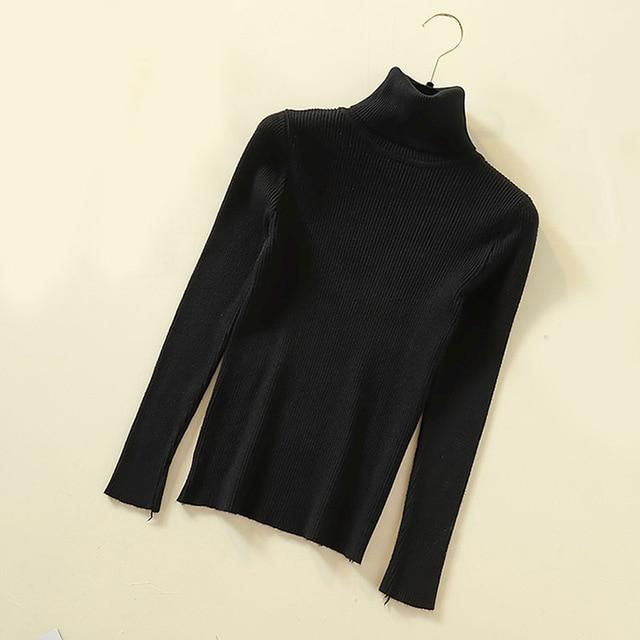 Lucyever Turtleneck Women Pullover Sweater Spring Jumper Knitted Basic Top Fashion Autumn Long Sleeve Korean Ladies Clothes 2020