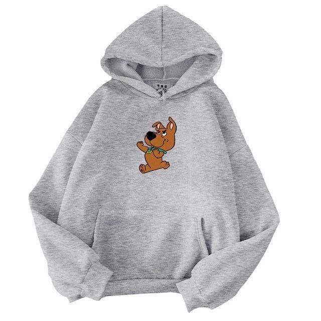 Muyogrt Oversize Cute Dog Print Sweatshirt Kawaii Hoodies Full Sleeve