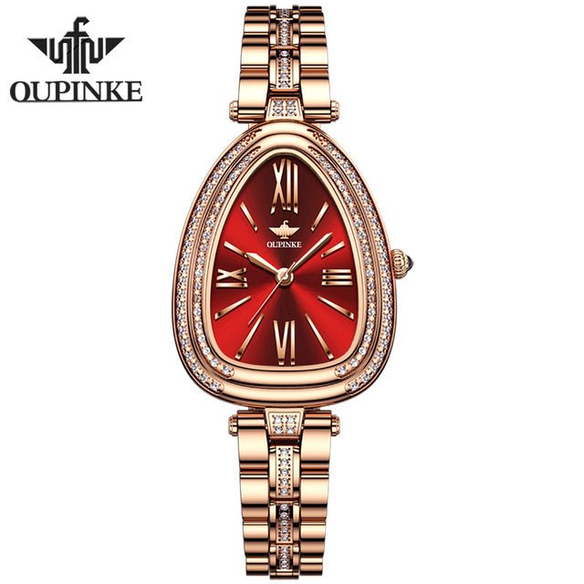 OUPINKE Luxury Watches for Women Swiss Quartz Stainless Steel