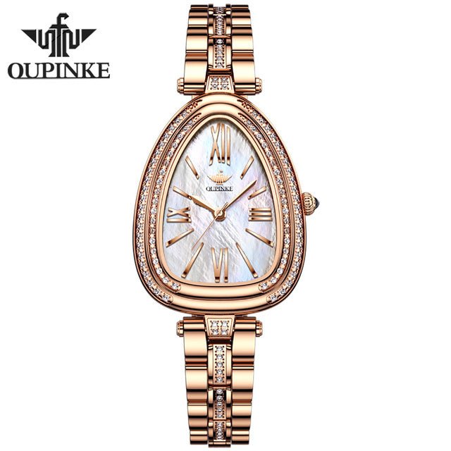 OUPINKE Luxury Watches for Women Swiss Quartz Stainless Steel