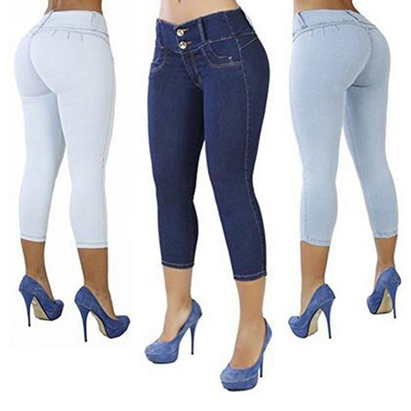 Plus Size Women Sexy Fly Waist Slim Trousers Breathable Elastic Pencil Pants