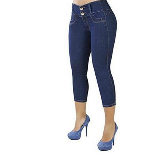 Plus Size Women Sexy Fly Waist Slim Trousers Breathable Elastic Pencil Pants