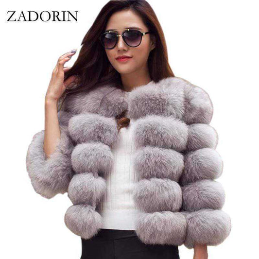 S-3XL Winter Mink Fur Fashion Women Coat
