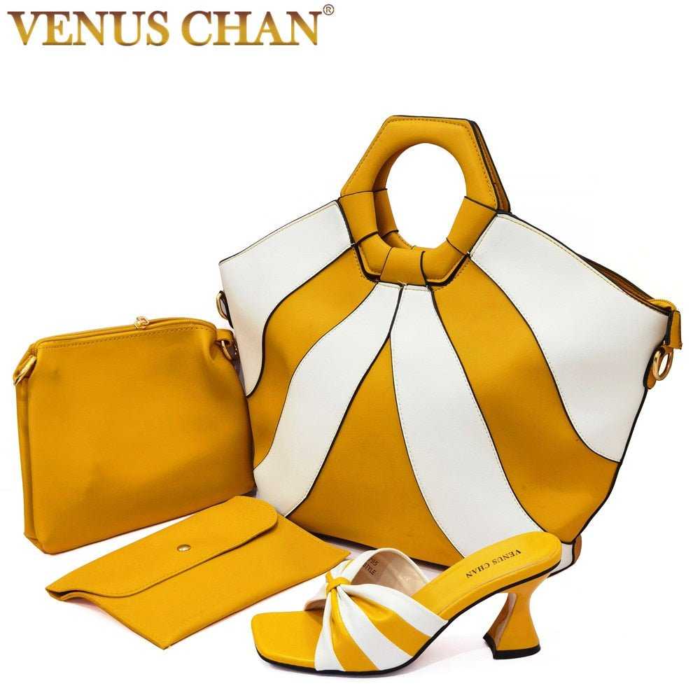 Venus Chan Summer Sandals Casual Ladies Shoes and Bag Set