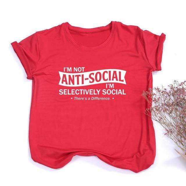 Women Funny Social Distancing T-shirt Female Aesthetic Tumblr Tee