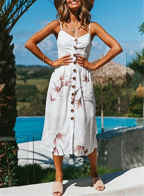 Women Print Floral Stripe Long Dress Sexy V-Neck  Plus Size 3XL Vestidos