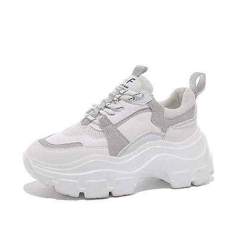 Women's Chunky Sneakers Thick Bottom Platform Vulcanize Fashion Breathable Casual Shoes